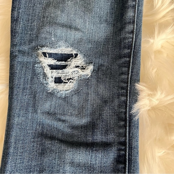 J. Crew 9” Toothpick Jean In Rip & Repair Wash Skinny Ankle Size 24 - Picture 8 of 13